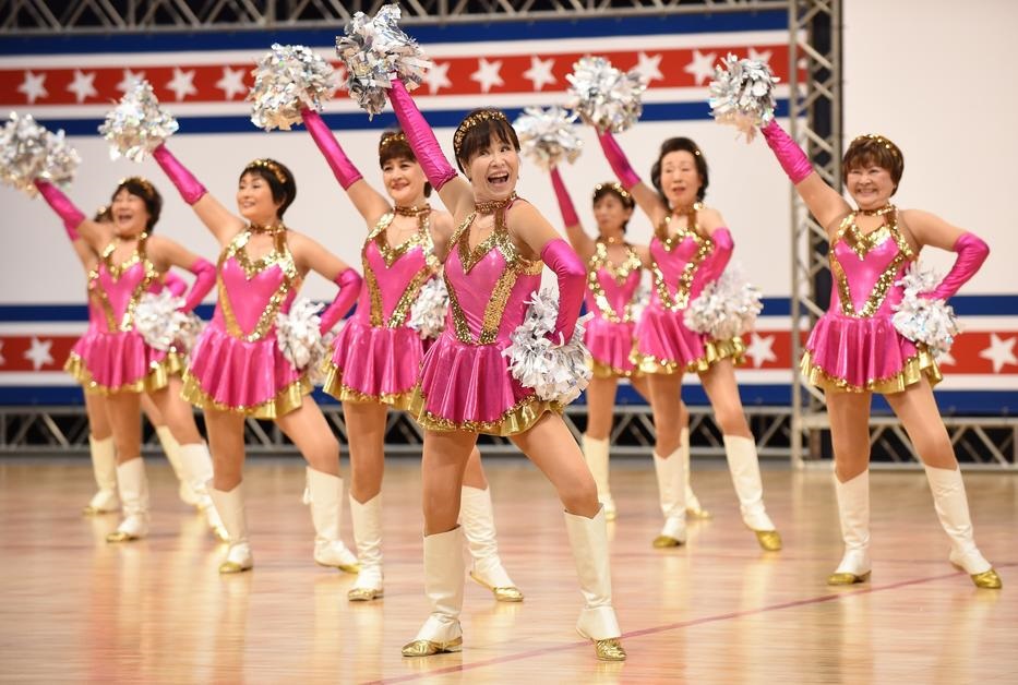 Japan Pom Pom cheerleaders